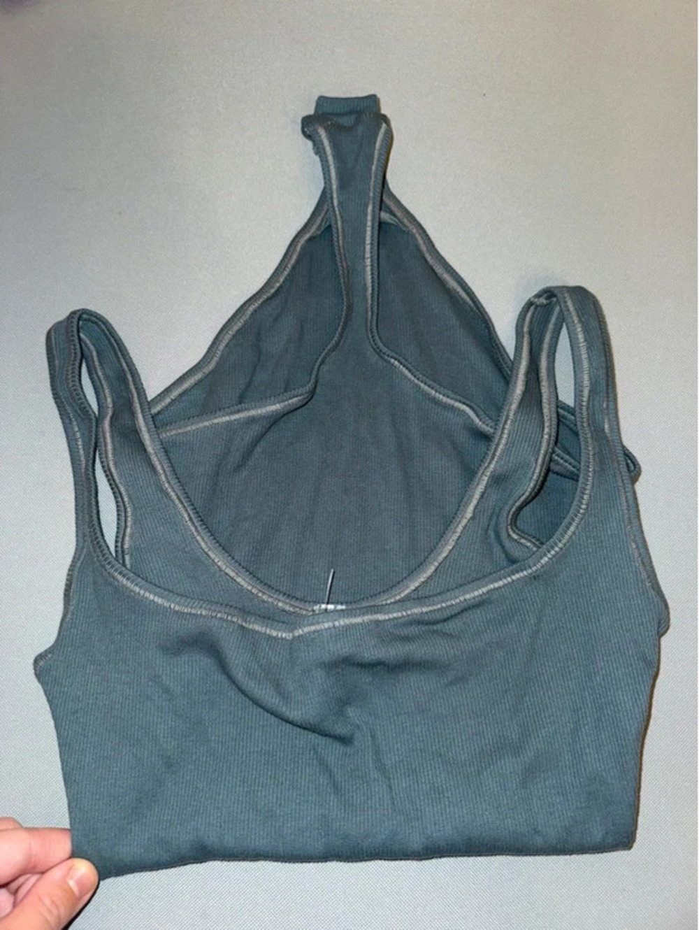Skims Fits Everybody Square Neck Ribbed Bodysuit Woman’s Size Medium S